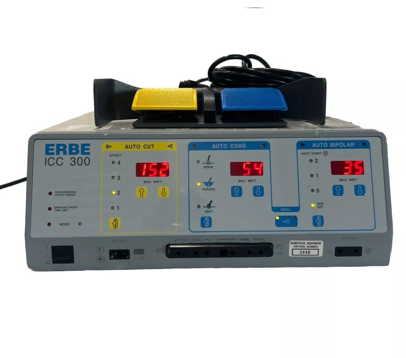 ERBE ICC 300 Electrosurgical Unit w/ ERBE APC 300 Irrigation Pump & Foot Switch
